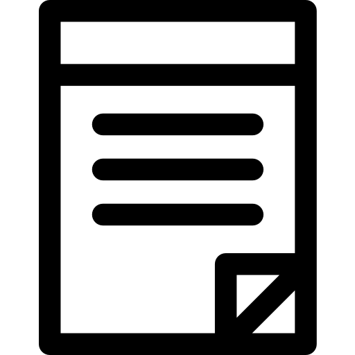 nota Basic Rounded Lineal Ícone