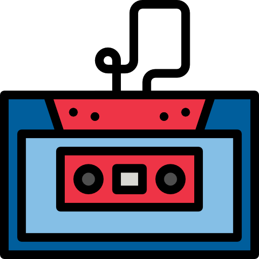 카세트 turkkub Lineal Color icon