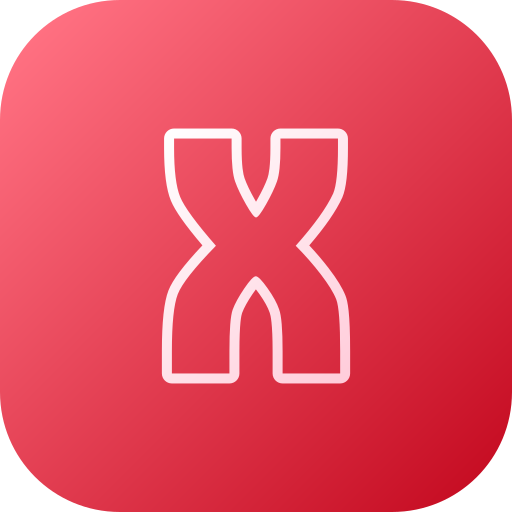 Letter x Generic gradient fill icon