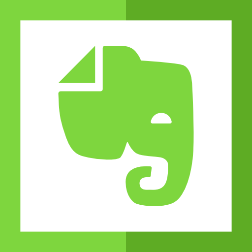 evernote Basic Straight Flat ikona