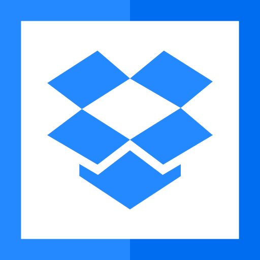 dropbox Basic Straight Flat icoon