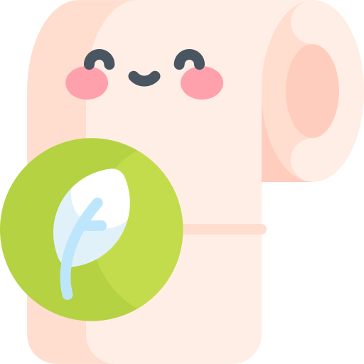 トイレットペーパー Kawaii Flat icon