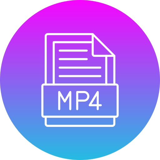 mp4 Generic gradient fill icon