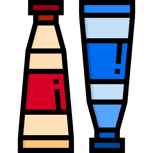 Tube paint srip Lineal Color icon