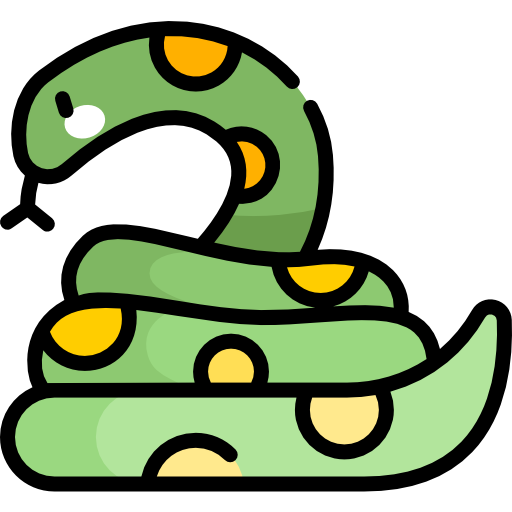 Snake Kawaii Lineal color icon