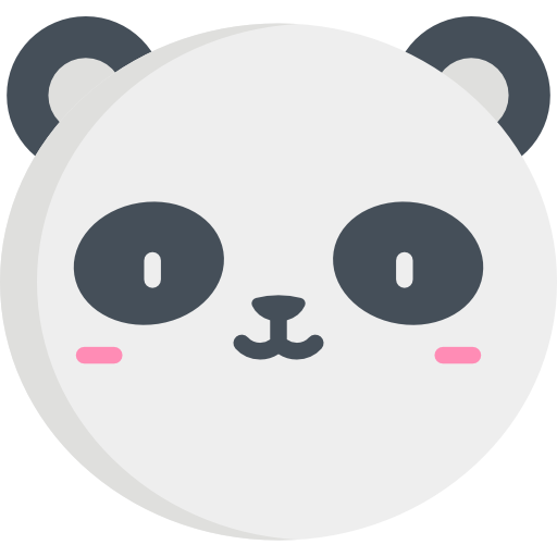 panda Kawaii Flat icoon