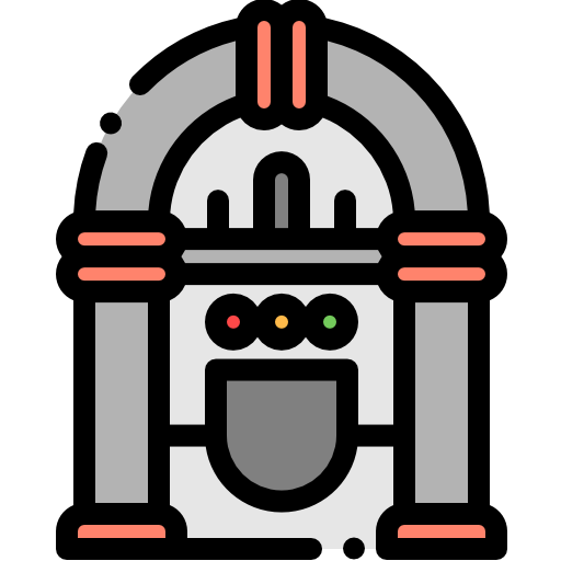 jukebox Detailed Rounded Lineal color icon