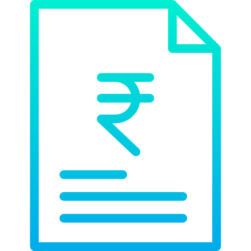 Rupee Kiranshastry Gradient icon