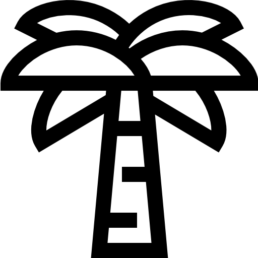 palmeira Basic Straight Lineal Ícone