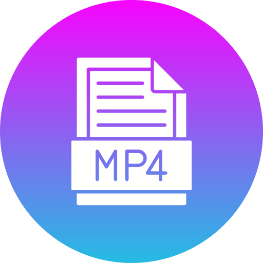 mp4 Generic gradient fill icon