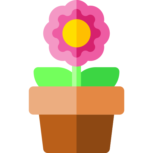 Flower pot Basic Rounded Flat icon