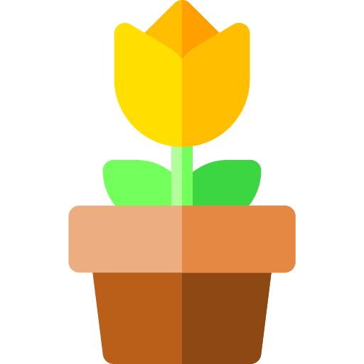 Flower pot Basic Rounded Flat icon