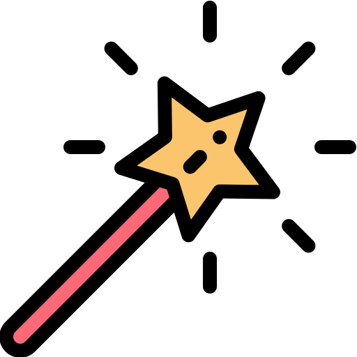 Magic wand Detailed Rounded Lineal color icon