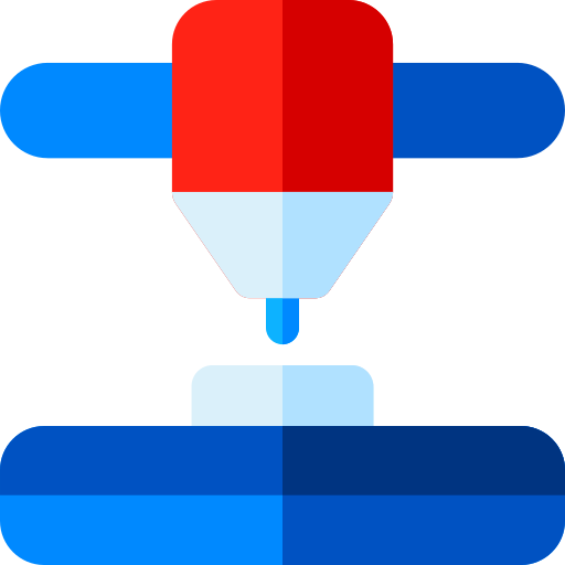 drukarka 3d Basic Rounded Flat ikona