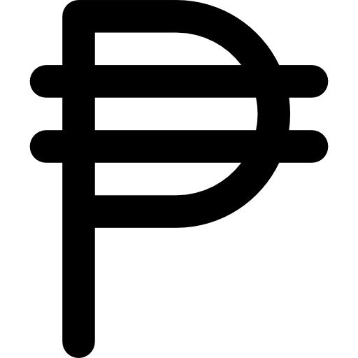 Philippine peso Basic Rounded Lineal icon