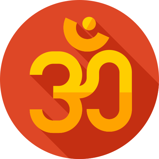 om Flat Circular Flat icon