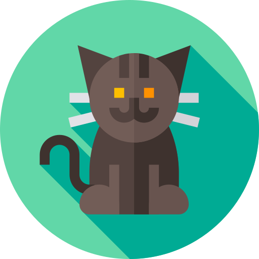 katze Flat Circular Flat icon