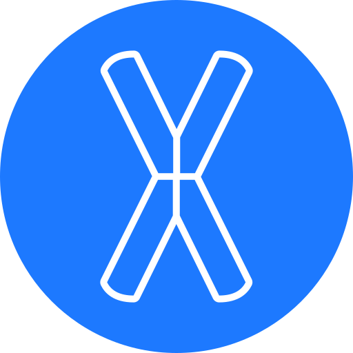 Letter x Generic color fill icon