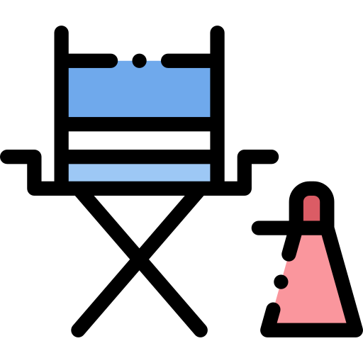 regiestuhl Detailed Rounded Lineal color icon