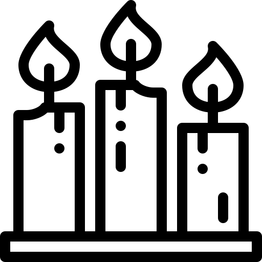 bougies Detailed Rounded Lineal Icône