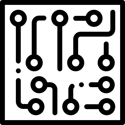 circuit Detailed Rounded Lineal icoon