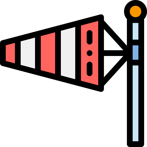 エアソックス Detailed Rounded Lineal color icon