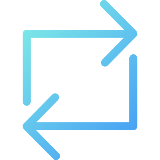 intercâmbio Generic gradient outline Ícone