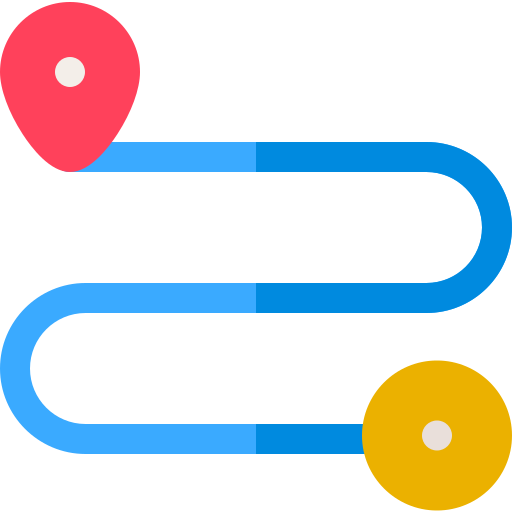 itinerario Basic Rounded Flat icona