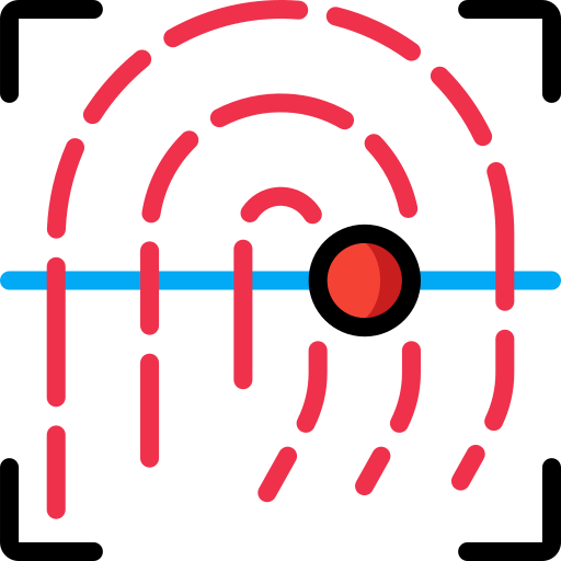 Fingerprint scan Basic Miscellany Lineal Color icon