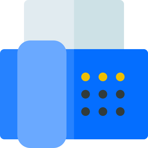 fax Basic Rounded Flat Icône