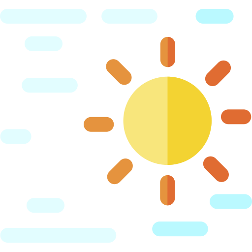 słońce Basic Rounded Flat ikona