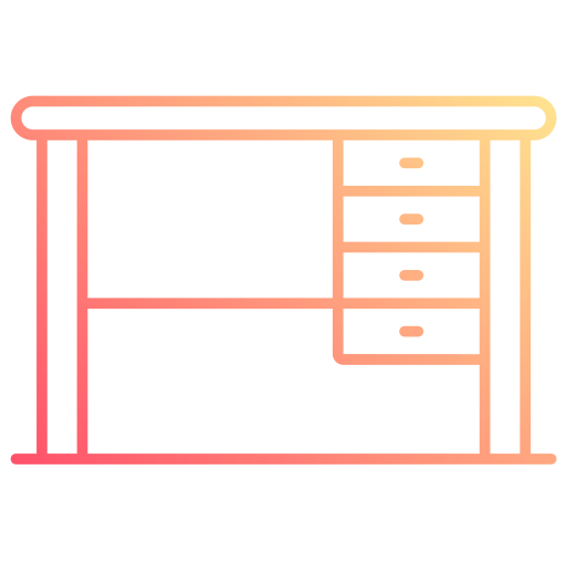 mesa de escritório Generic gradient outline Ícone