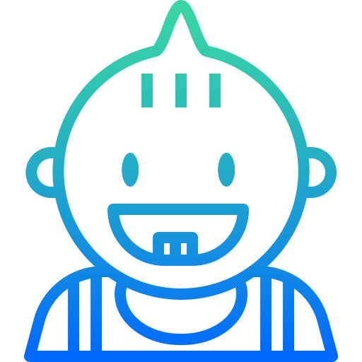 baby Winnievizence Outline gradient icon