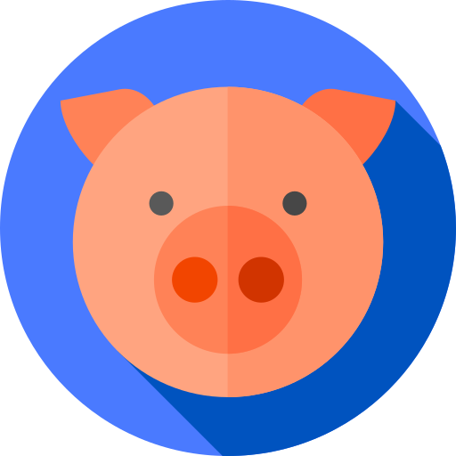 Pig Flat Circular Flat icon