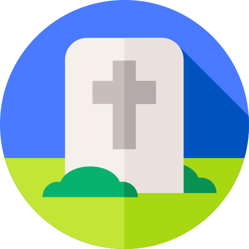 Graveyard Flat Circular Flat icon