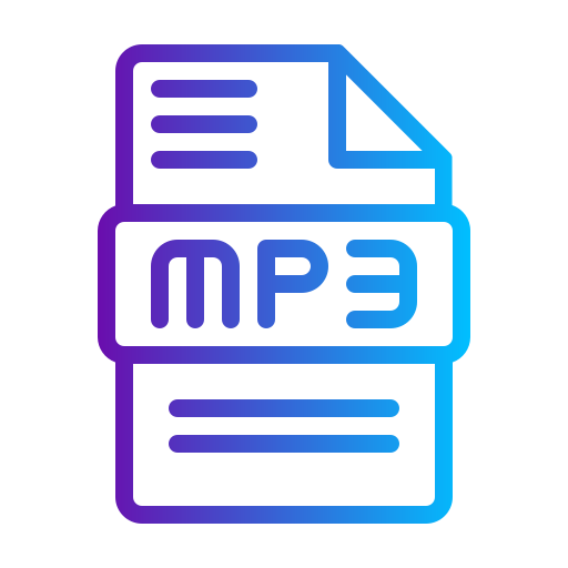 mp3 Generic gradient outline icon