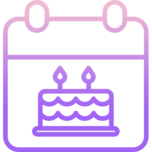 誕生日 Icongeek26 Outline Gradient icon