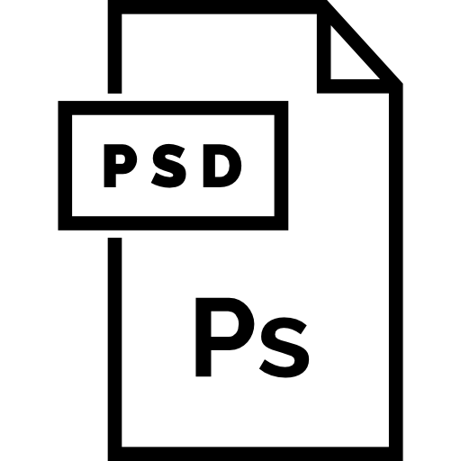 psd Detailed Straight Lineal Icône