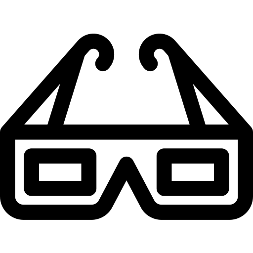 occhiali 3d Basic Rounded Lineal icona