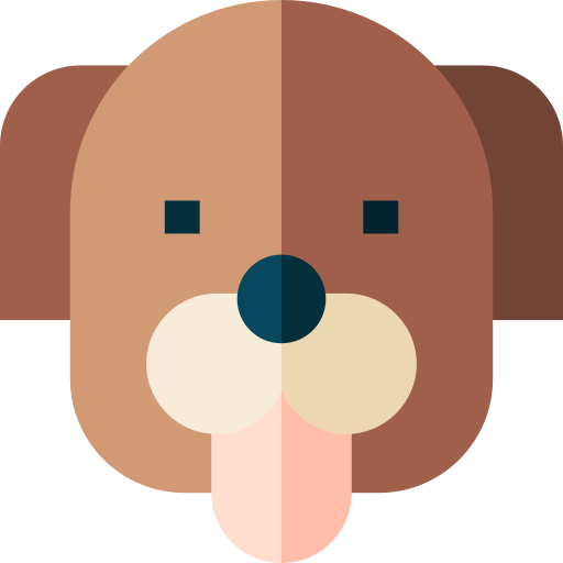 Dog Basic Straight Flat icon