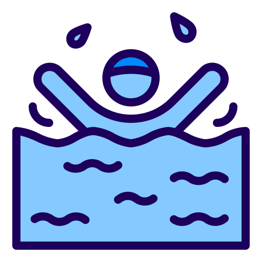 Swimmer Berkahicon Lineal Color icon