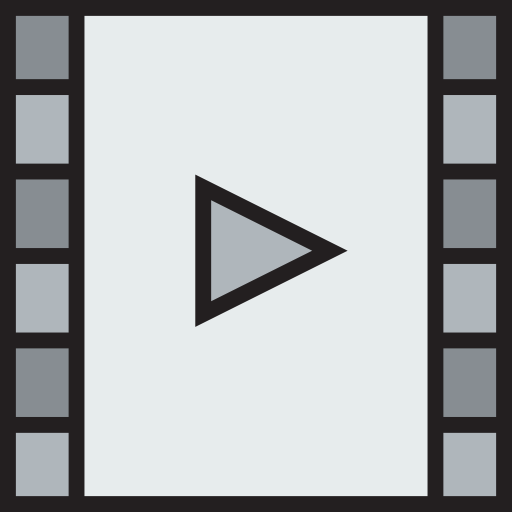 film Detailed Straight Lineal color ikona