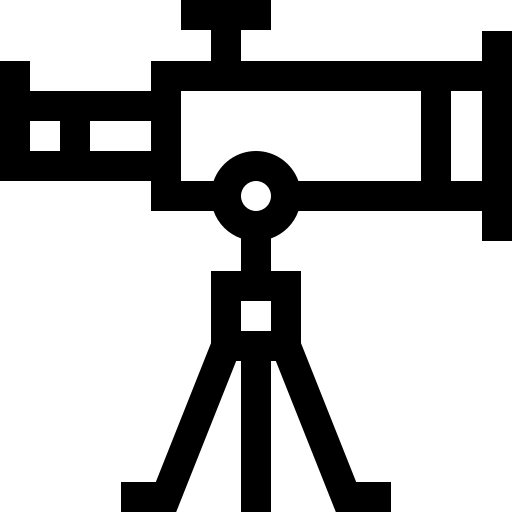 Telescope Basic Straight Lineal Ícone