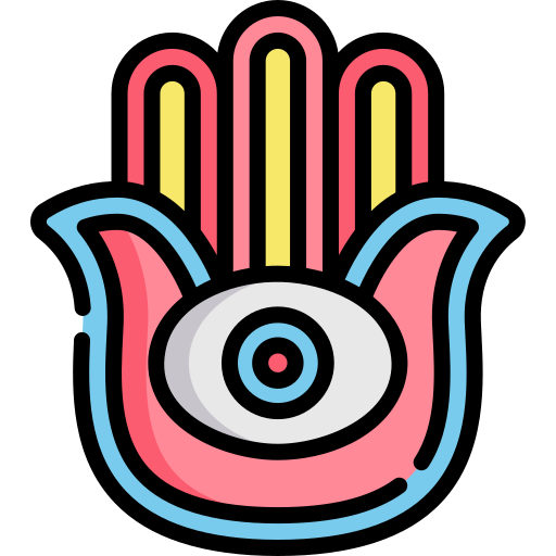 Hamsa Kawaii Lineal color icon