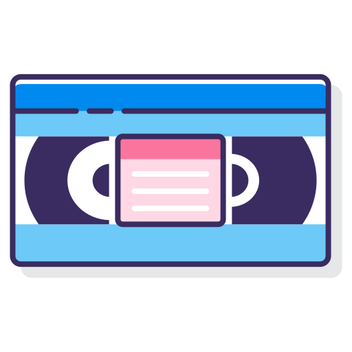 Vhs Flaticons Lineal Color Ícone