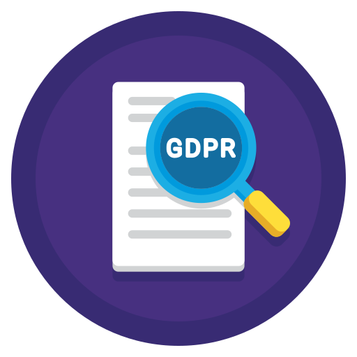 GDPR Flaticons Flat Circular icon