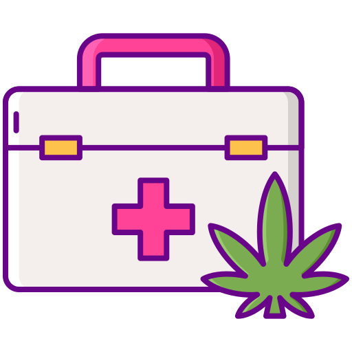 Cannabis Flaticons Lineal Color Ícone