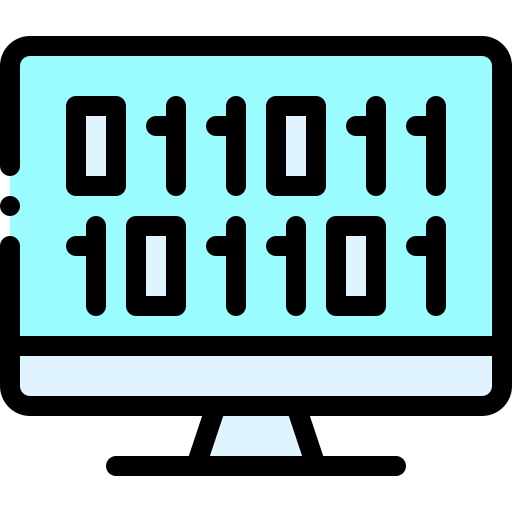 Binary code Detailed Rounded Lineal color icon