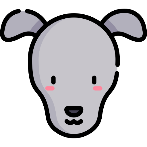 Greyhound Kawaii Lineal color icon