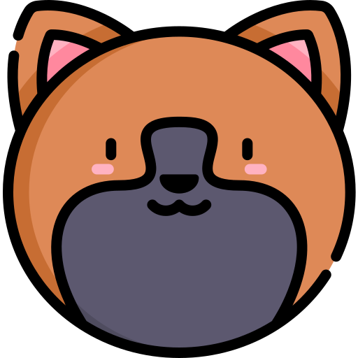 Akita Kawaii Lineal color icon